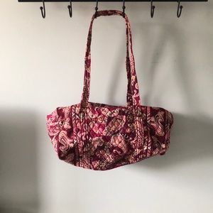 Small Vera Bradley duffel. Pink/burgundy paisley